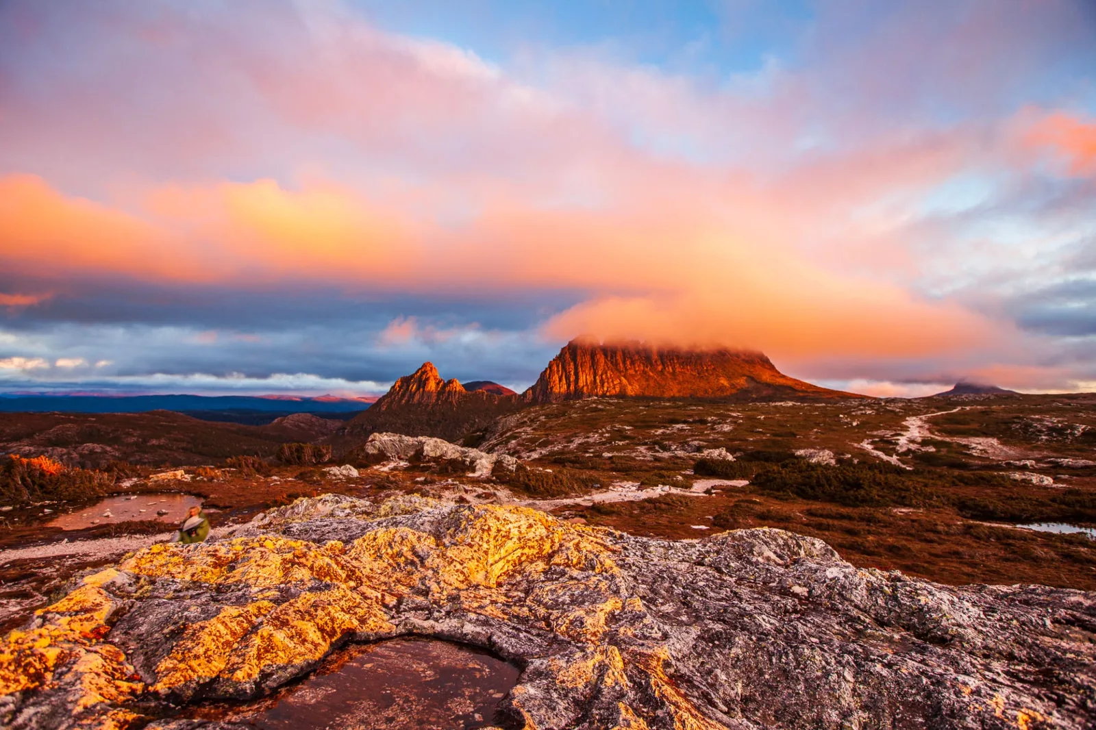 Cradle Mountain and Barn Bluff at dusk, Tasmania — solar and battery rebate information